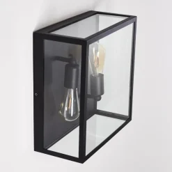 Applique murale Moatize Noir, 2 lumières