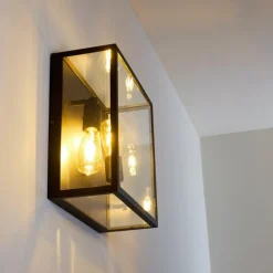 Applique murale Moatize Noir, 2 lumières