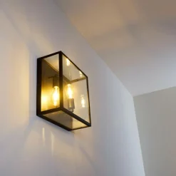 Applique murale Moatize Noir, 2 lumières