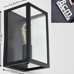 Applique murale Moatize Noir, 1 lumière
