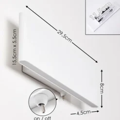 Applique murale Mosambik LED Blanc, 1 lumière