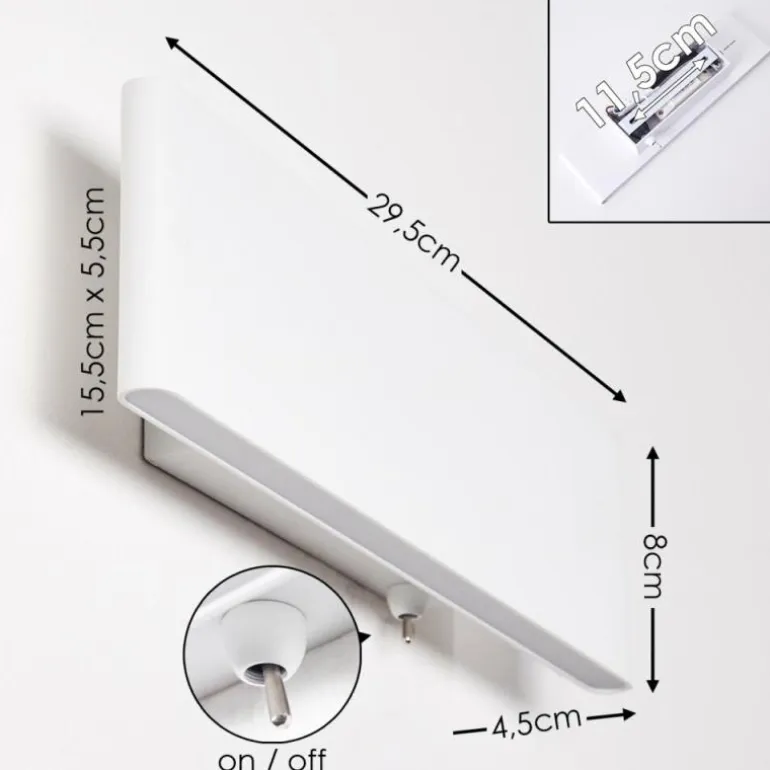 Applique murale Mosambik LED Blanc, 1 lumière