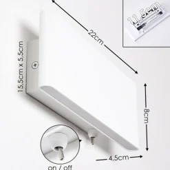 Applique murale Mosambik LED Blanc, 1 lumière