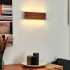 Applique murale Mosambik LED Brun, Bois foncé, Nickel mat, 1 lumière