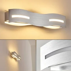 Applique murale Nagold LED Chrome, Nickel mat, 1 lumière