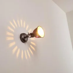 Applique murale Nanlia Gris, Argenté, 1 lumière