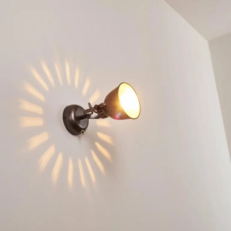 Applique murale Nanlia Gris, Argenté, 1 lumière