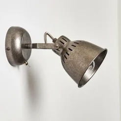 Applique murale Nanlia Gris, Argenté, 1 lumière