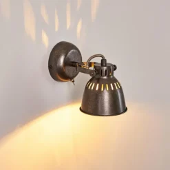 Applique murale Nanlia Gris, Argenté, 1 lumière