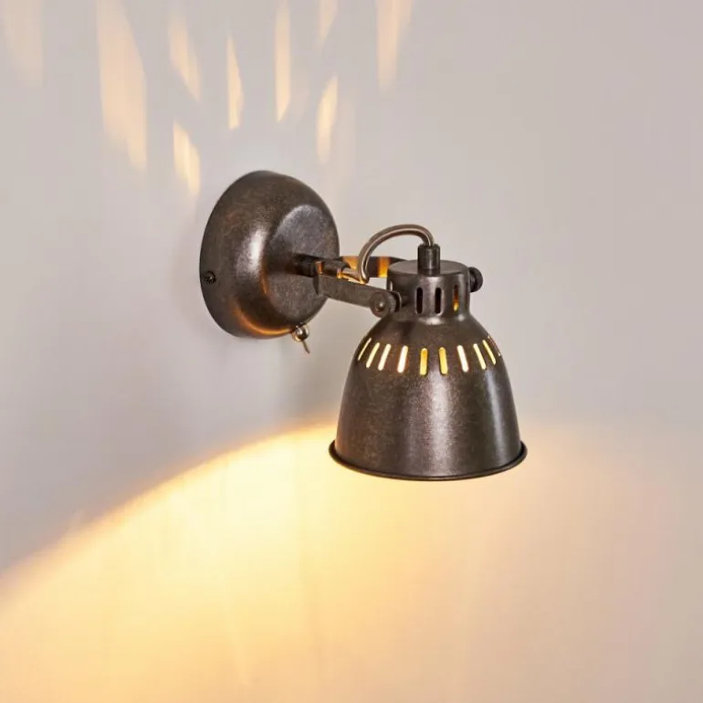 Applique murale Nanlia Gris, Argenté, 1 lumière