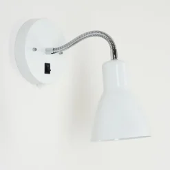 Applique murale Naouli Chrome, Noir, Blanc, 1 lumière