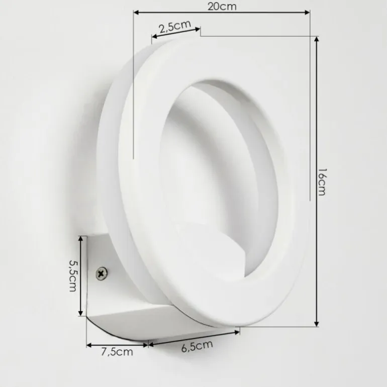 Applique murale Nevis LED Blanc, 1 lumière