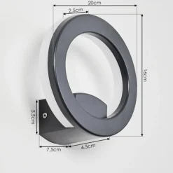 Applique murale Nevis LED Anthracite, 1 lumière
