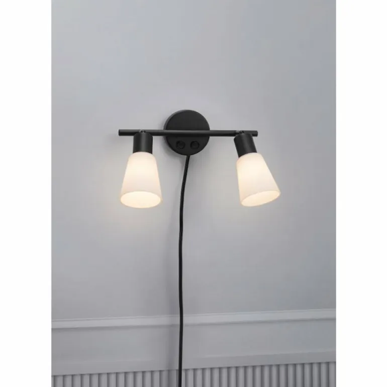 Applique murale Nordlux COLE Noir, 2 lumières