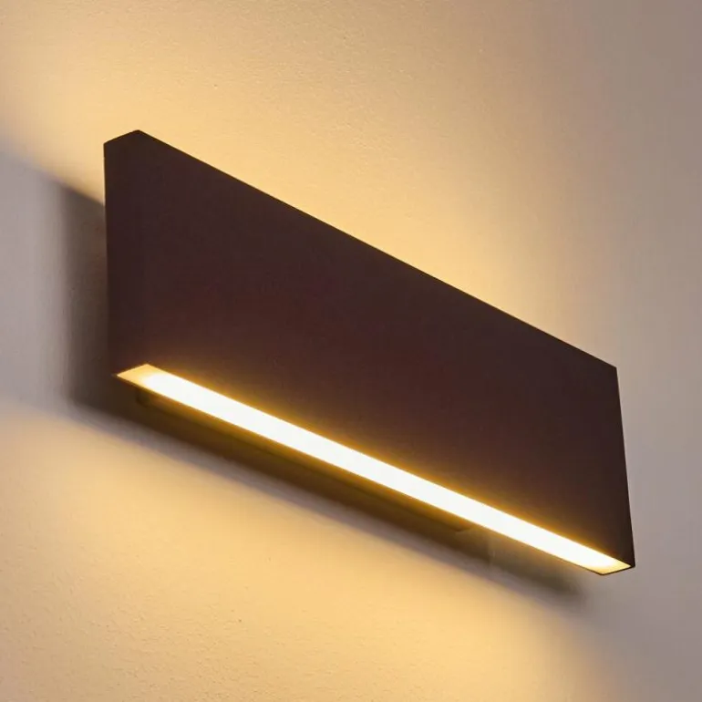 Applique murale Obion LED Rouille, 2 lumières