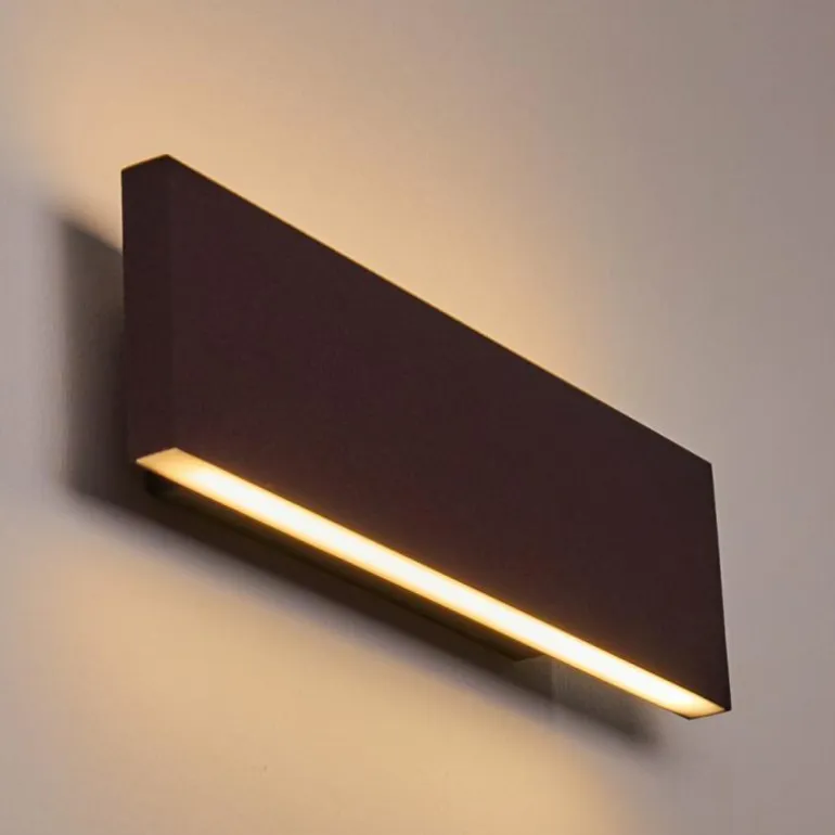 Applique murale Obion LED Rouille, 2 lumières