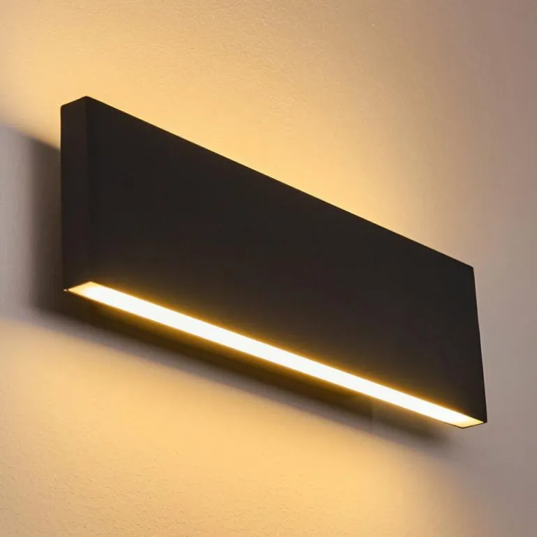 Applique murale Obion LED Anthracite, 2 lumières