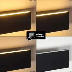 Applique murale Obion LED Anthracite, 2 lumières
