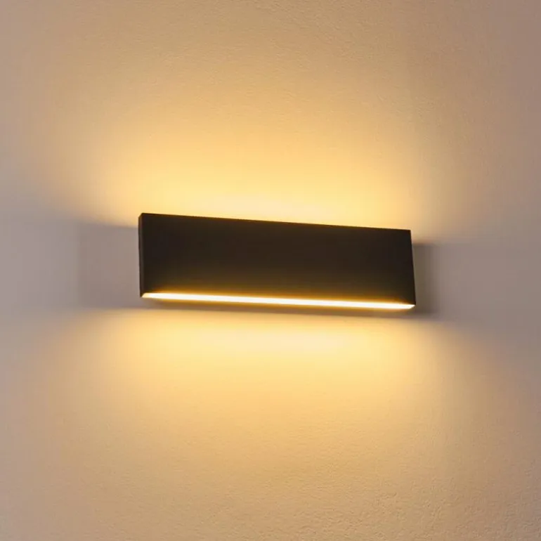 Applique murale Obion LED Anthracite, 2 lumières
