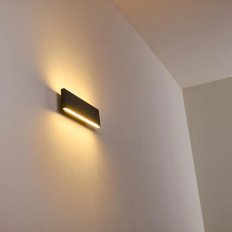 Applique murale Obion LED Anthracite, 2 lumières