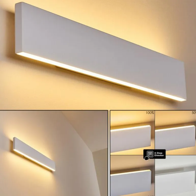 Applique murale Obion LED Blanc, 2 lumières