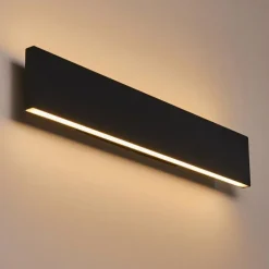 Applique murale Obion LED Noir, 2 lumières