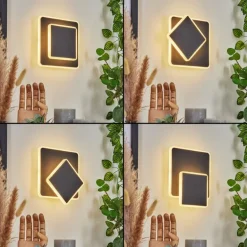Applique murale Orchaise LED Noir, Blanc, 1 lumière