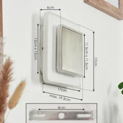 Applique murale Orchaise LED Nickel mat, Blanc, 1 lumière