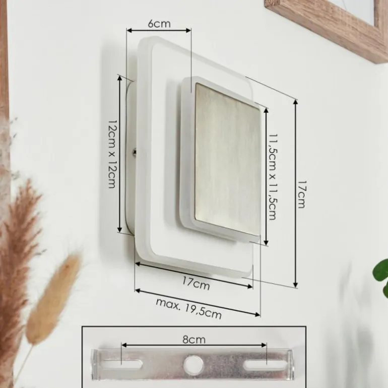 Applique murale Orchaise LED Nickel mat, Blanc, 1 lumière