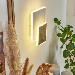 Applique murale Orchaise LED Nickel mat, Blanc, 1 lumière