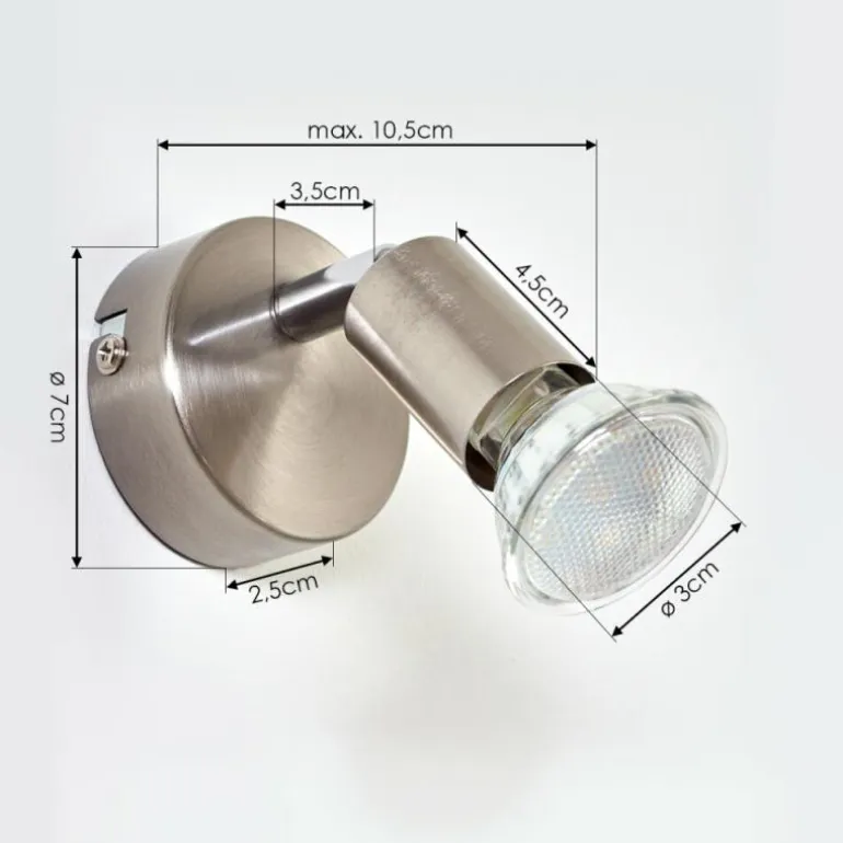 Applique murale Oula LED Nickel mat, 1 lumière