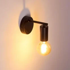 Applique murale Pamunkey Noir, 1 lumière