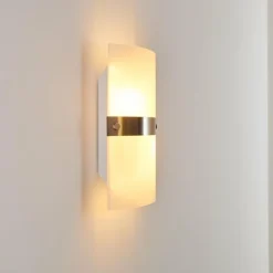 Applique murale Paul Neuhaus SQUARE Acier inoxydable, Blanc, 2 lumières