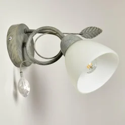 Applique murale Peccia Gris, 1 lumière