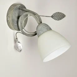 Applique murale Peccia Gris, 1 lumière