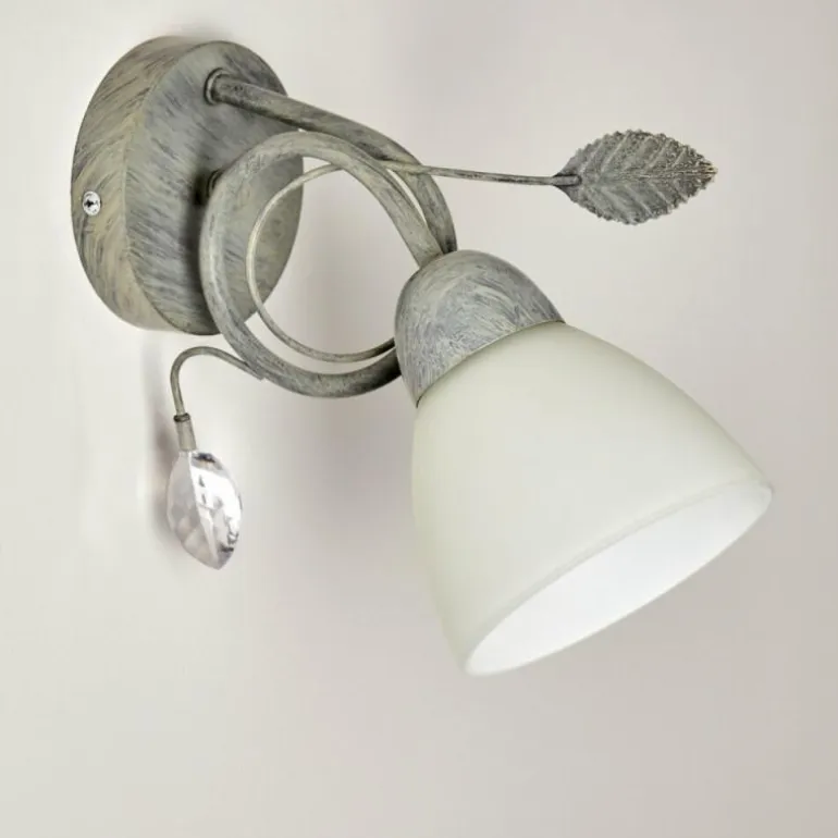 Applique murale Peccia Gris, 1 lumière