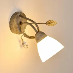 Applique murale Peccia Gris, 1 lumière