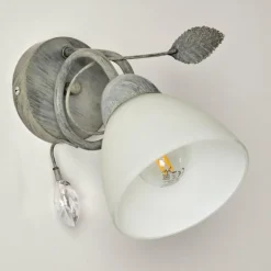 Applique murale Peccia Gris, 1 lumière