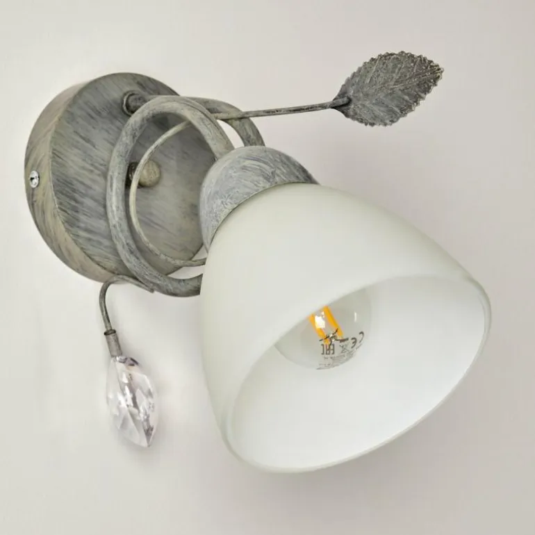 Applique murale Peccia Gris, 1 lumière