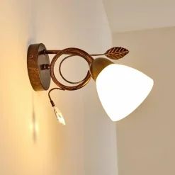 Applique murale Peccia Rouille, 1 lumière