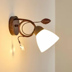 Applique murale Peccia Rouille, 1 lumière