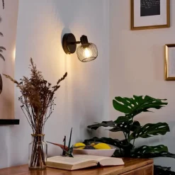Applique murale Pipisu Noir, 1 lumière