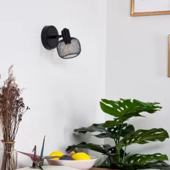 Applique murale Pipisu Noir, 1 lumière