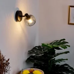 Applique murale Pipisu Noir, 1 lumière