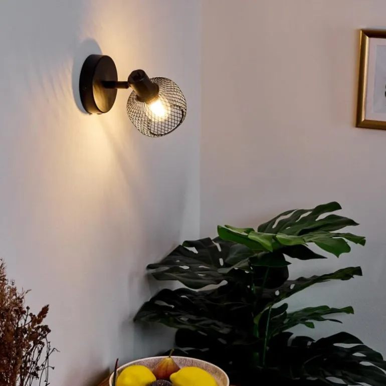 Applique murale Pipisu Noir, 1 lumière