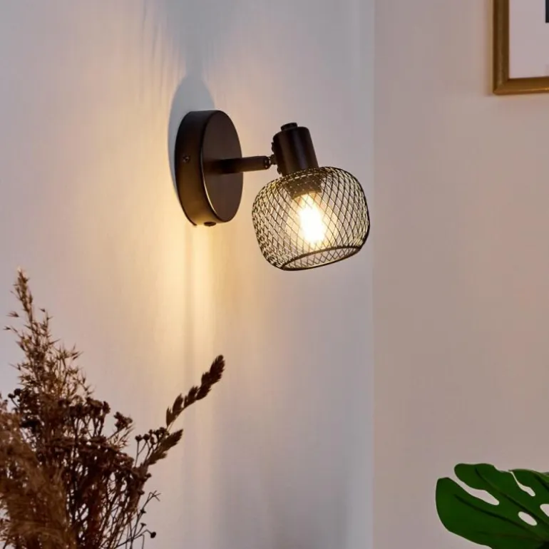 Applique murale Pipisu Noir, 1 lumière