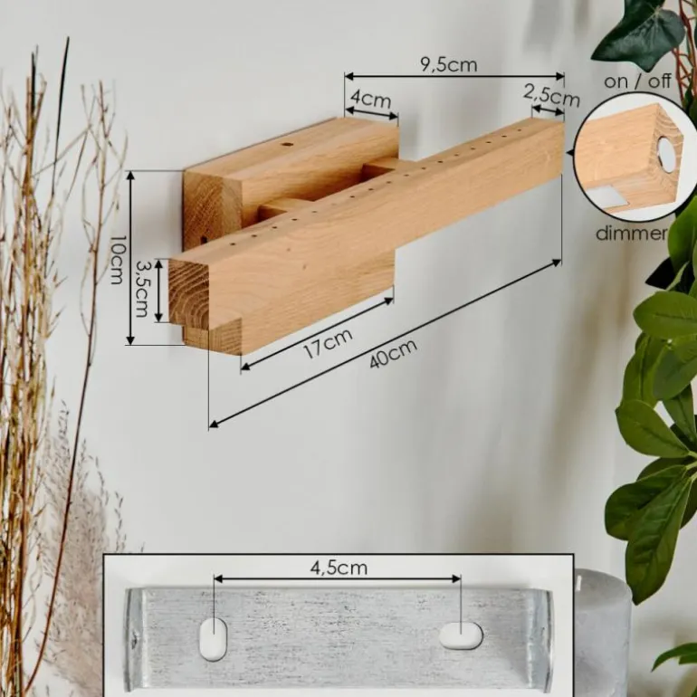 Applique murale Quines LED Écru, 1 lumière