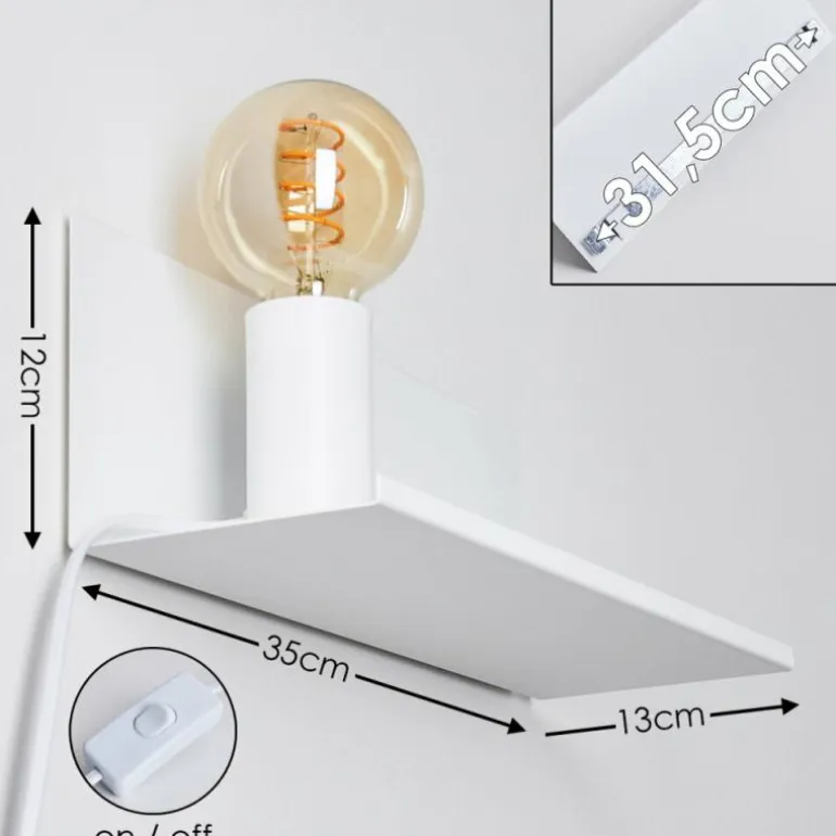 Applique murale Reftele Blanc, 1 lumière
