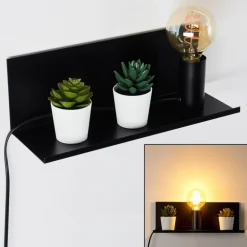 Applique murale Reftele Noir, 1 lumière
