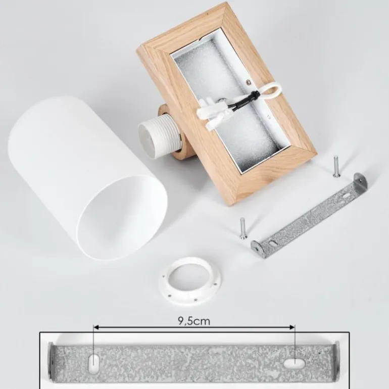 Applique murale Represita Chrome, Écru, Blanc, 1 lumière